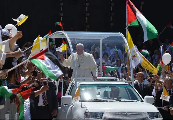 Popemobile in Gaza